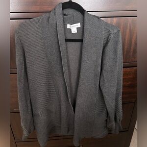 L Liz Claiborne Gray Women's Cardigan Sweater